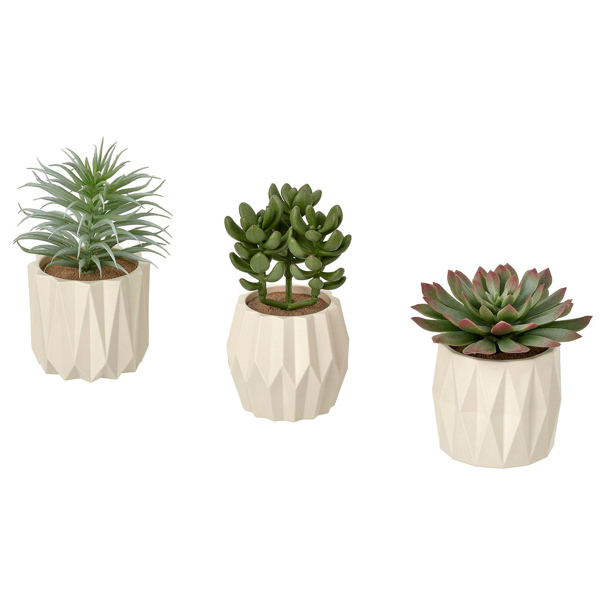 Artificial potted plant, set of 3