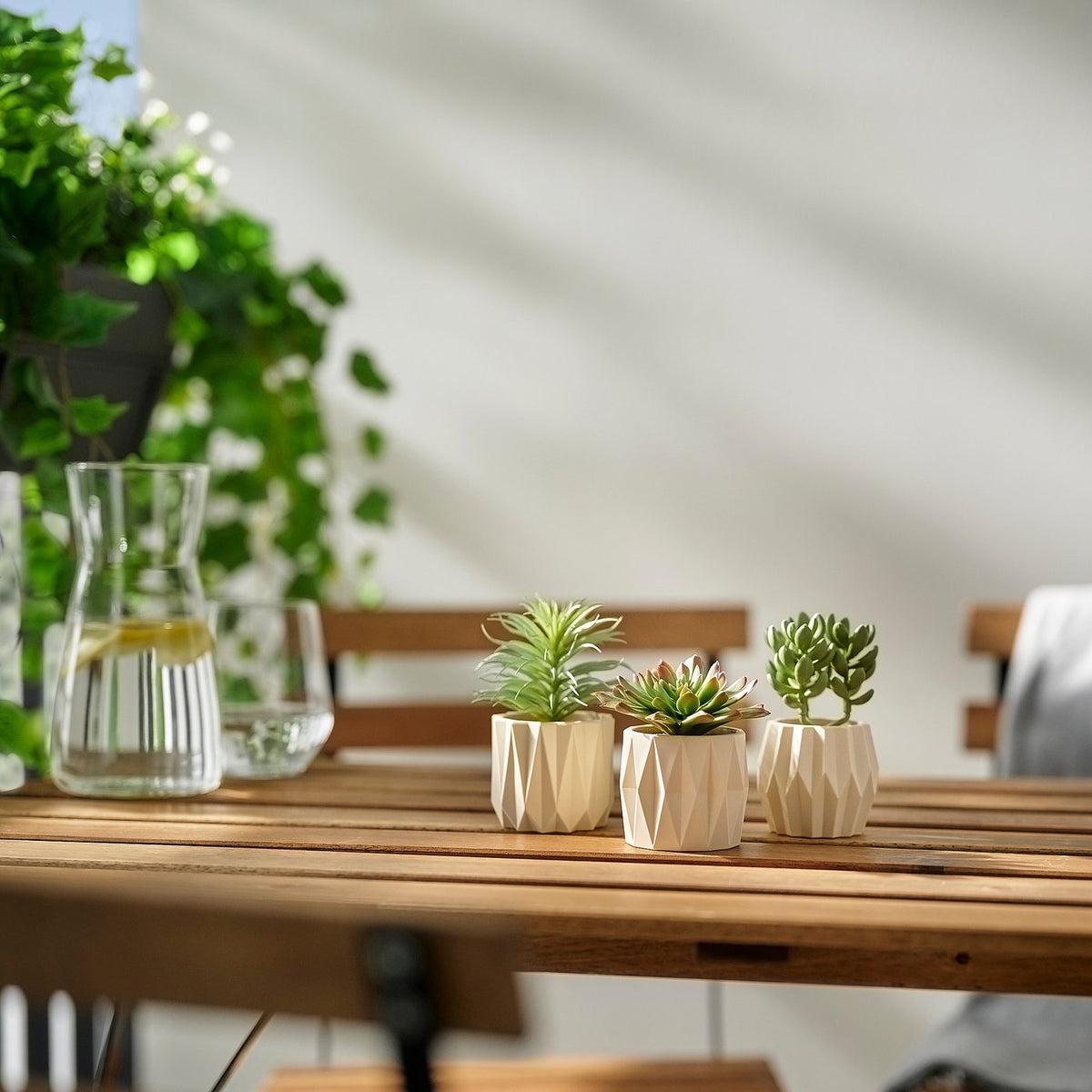 Artificial potted plant, set of 3