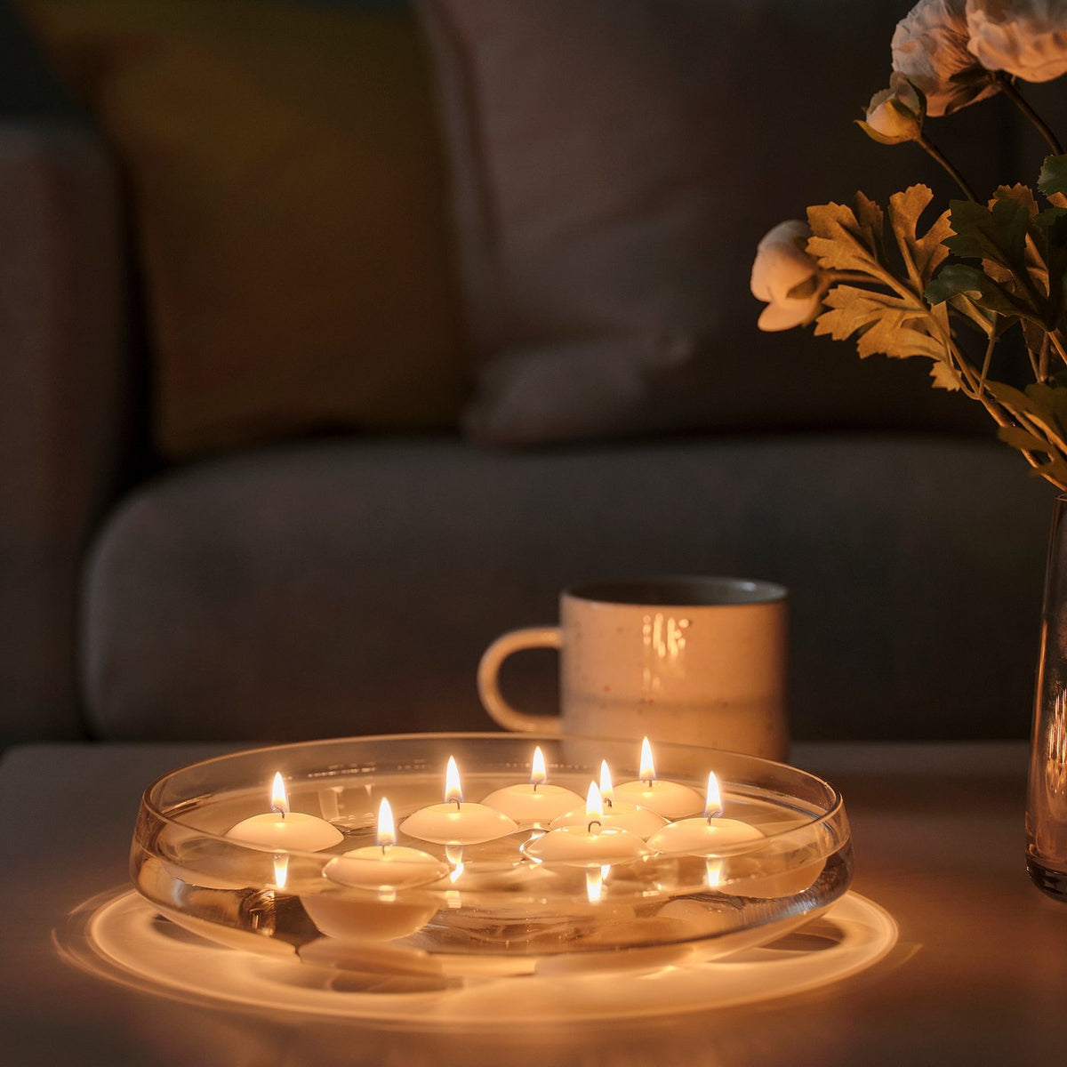 Unscented floating candle