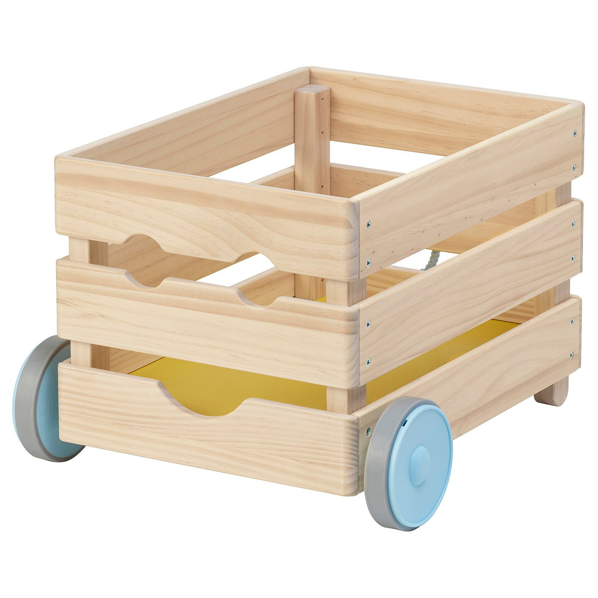 Toy storage with wheels