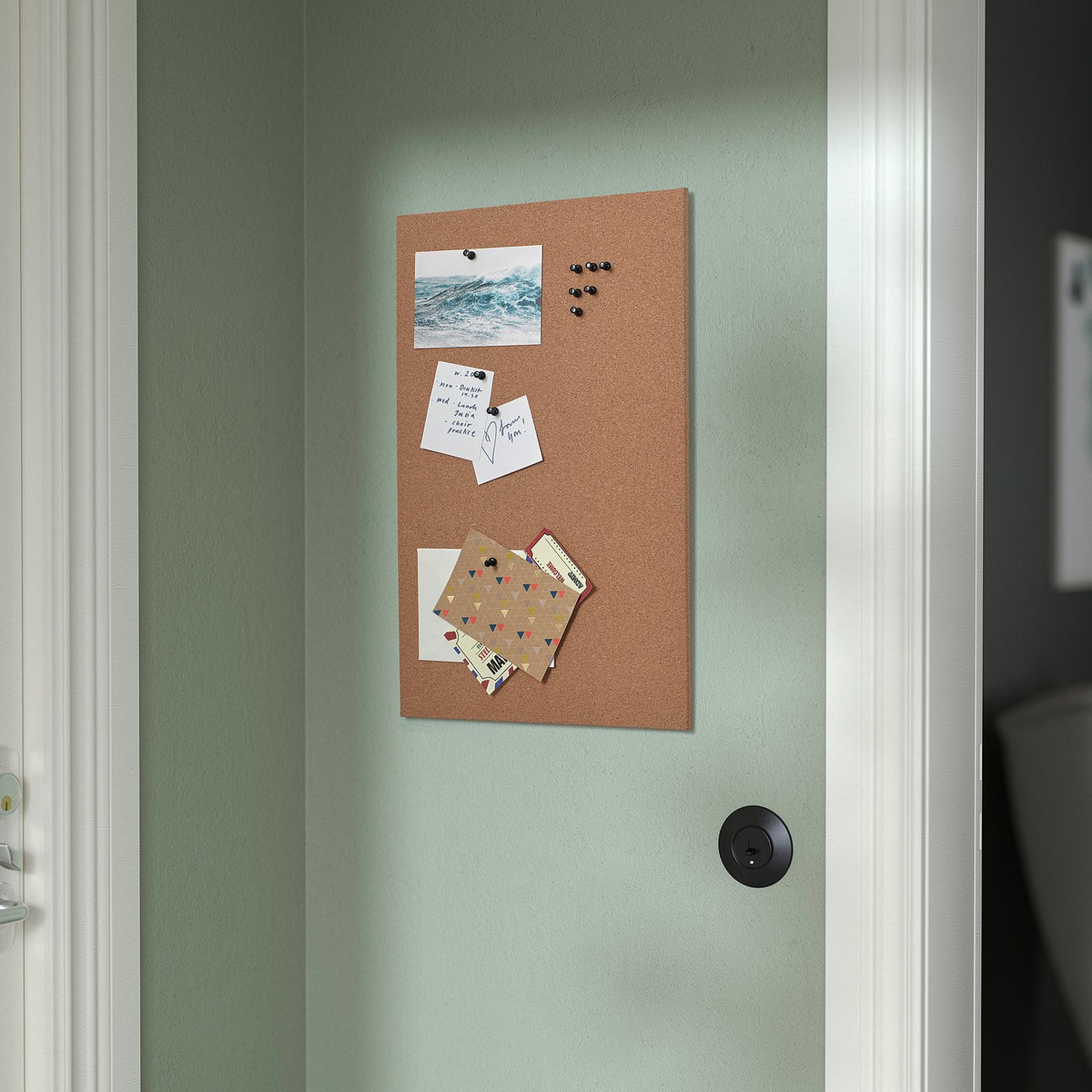 Memo board with pins