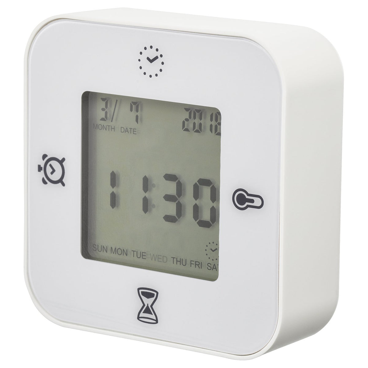 Clock/thermometer/alarm/timer