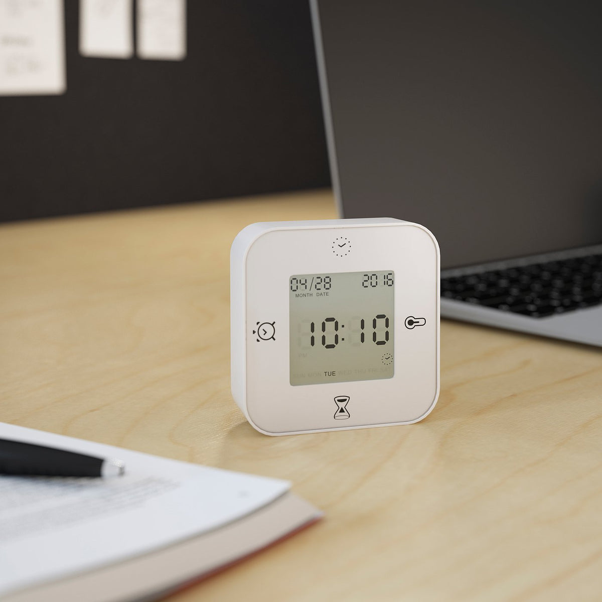 Clock/thermometer/alarm/timer