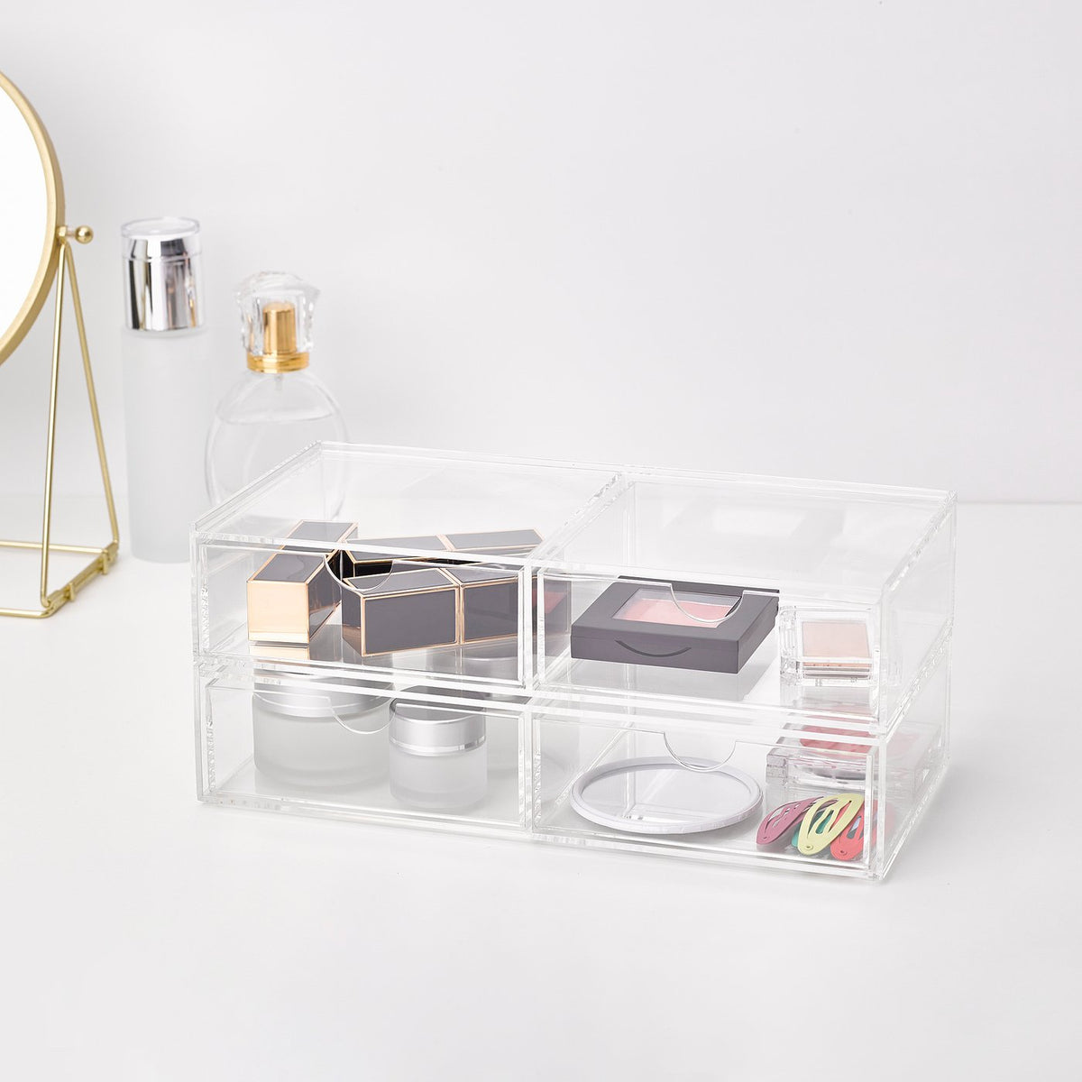 Make-up storage with 2 drawers