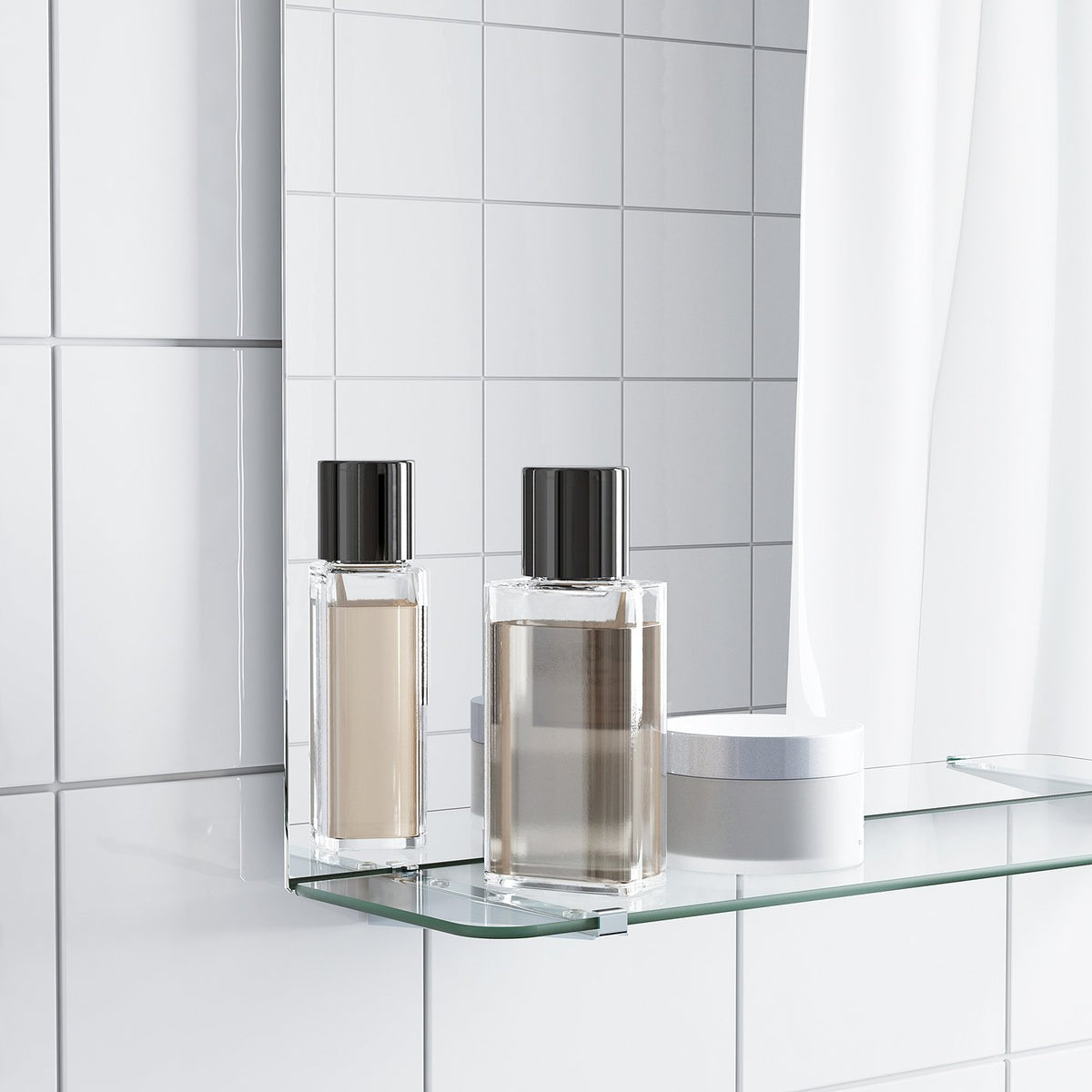 Mirror with shelf