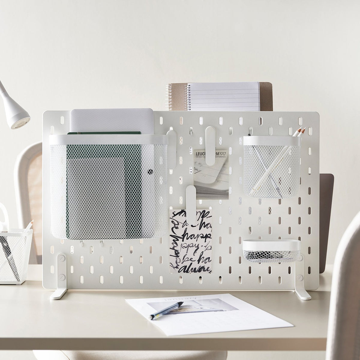 Freestanding peg board