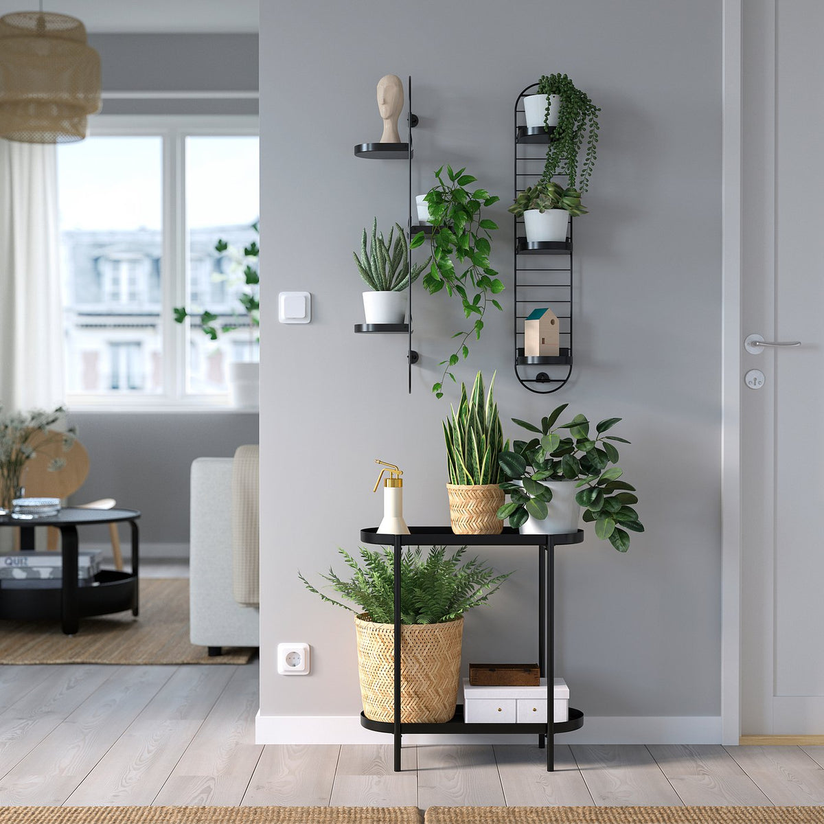 Wall mounted plant stand