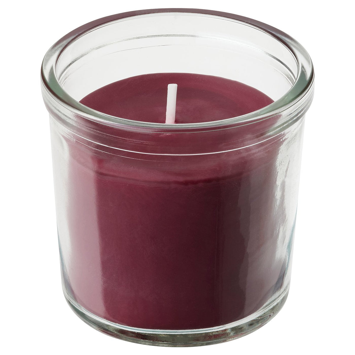 Scented candle in glass
