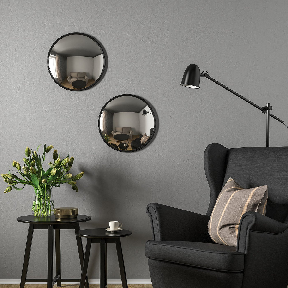 Decorative convex mirror