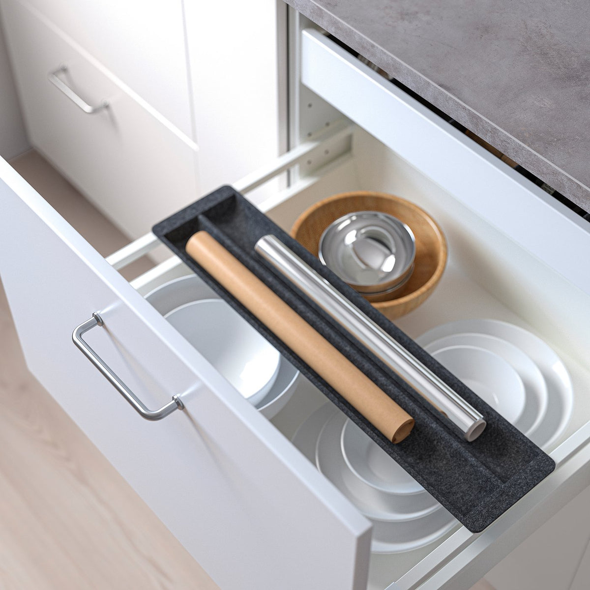 Sliding organiser for drawer