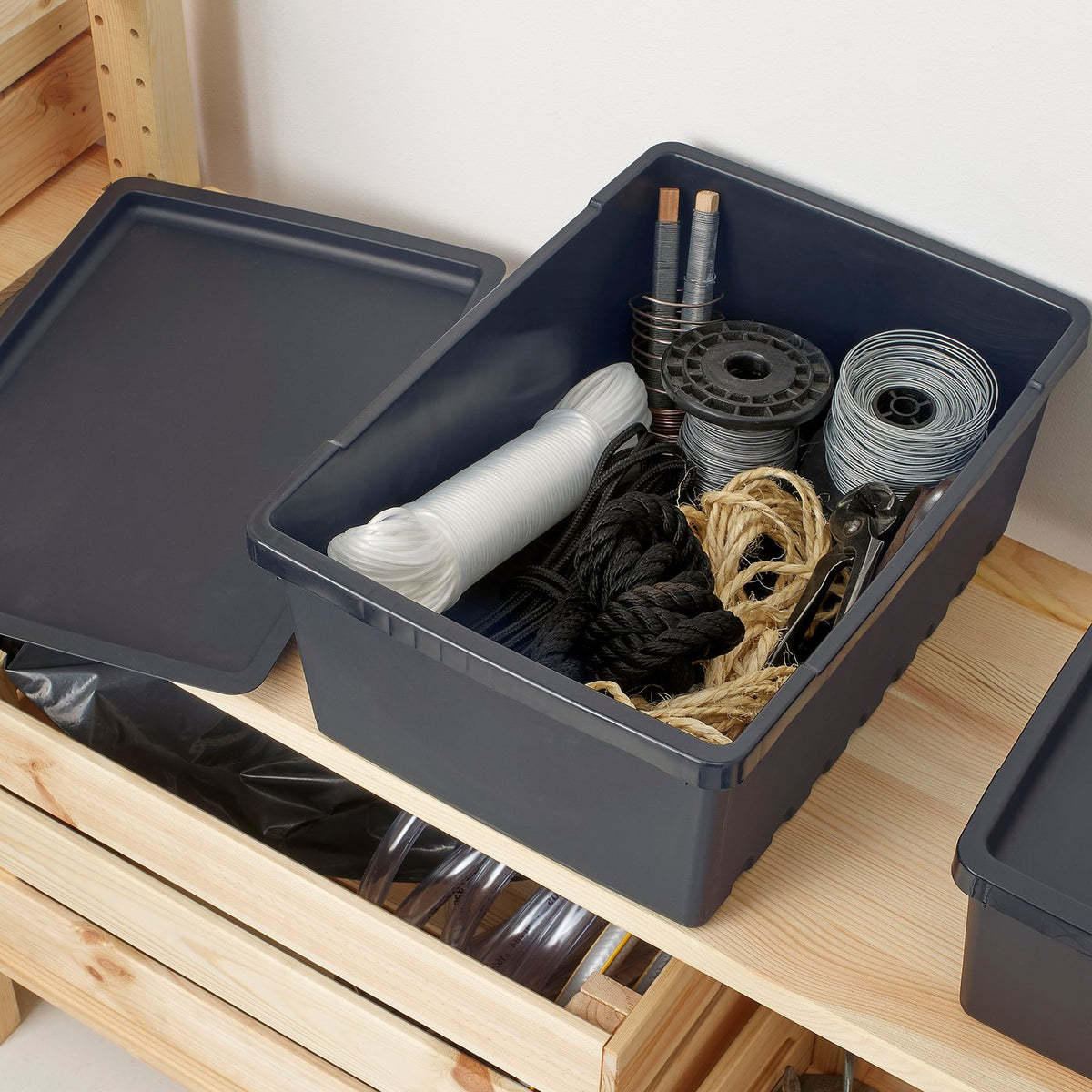 Storage box with lid