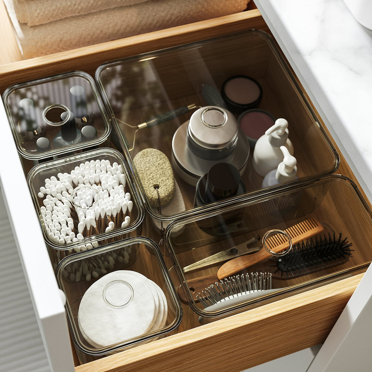 Box with lid, set of 5