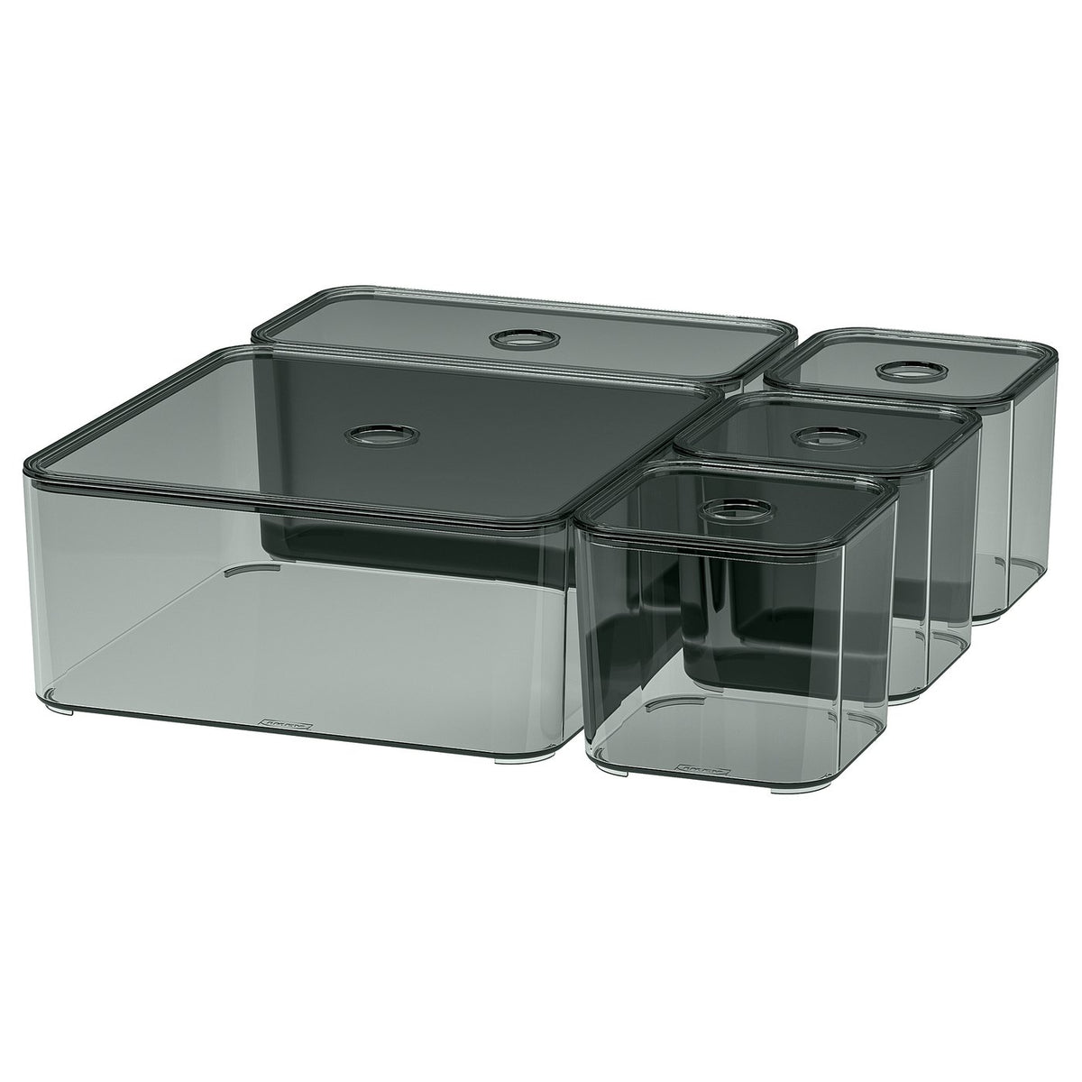 Box with lid, set of 5